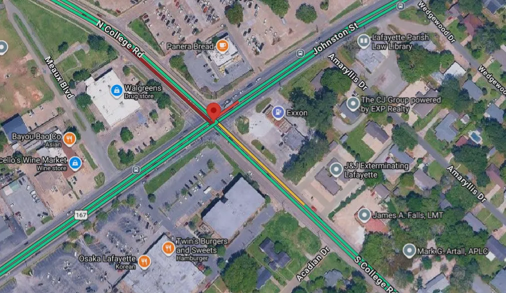 Lafayette, LA – Major Crash With Injuries at S College Rd