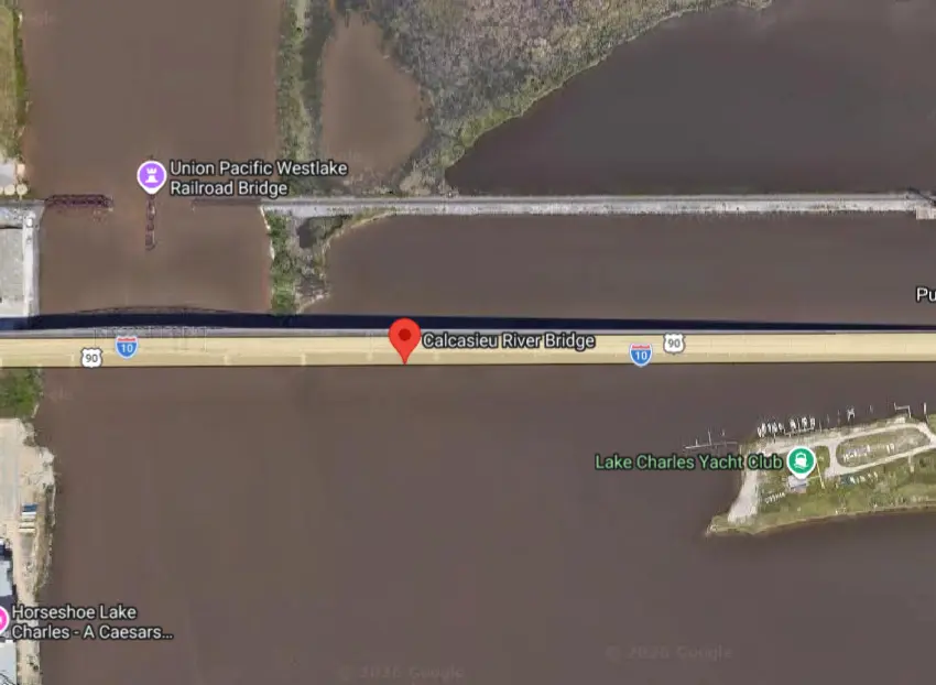 Lake Charles, LA – Four-Vehicle Crash with Injuries on I-10 WB at Calcasieu River Bridge