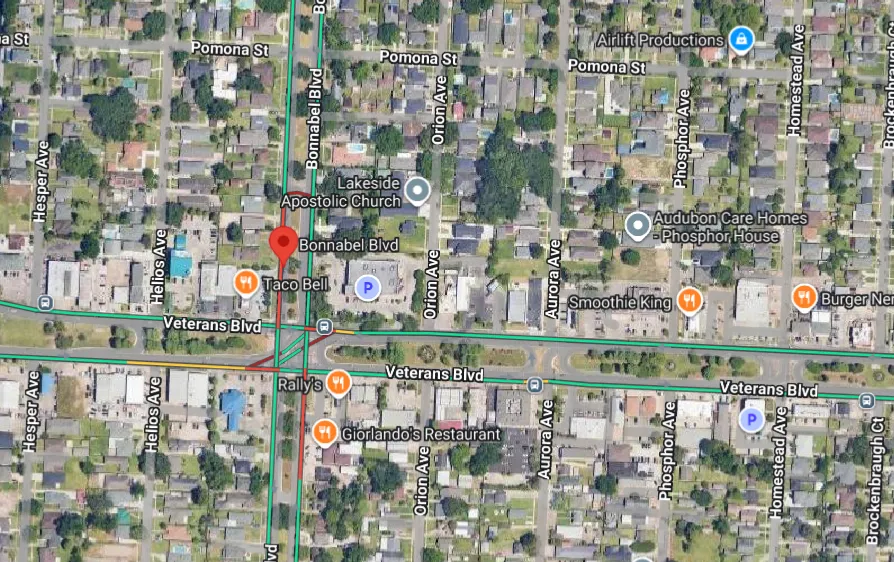 Metairie, LA – Crash on Eastbound I-10 at Bonnabel Blvd Entrance Causes Injuries