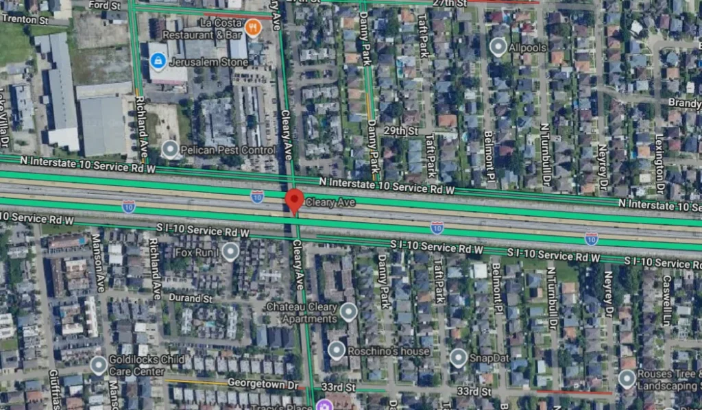 Metairie, LA – Two-Vehicle Collision Causes Injuries Near Cleary Ave