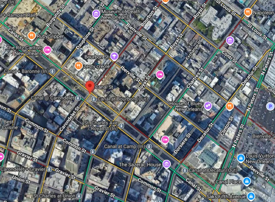 New Orleans, LA – 43-Year-Old Woman Seriously Injured in Multi-Vehicle Accident on Canal St