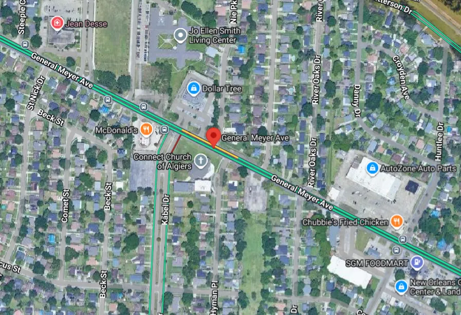 New Orleans, LA – Injury Crash Reported at General Meyer Ave & Cavill Dr